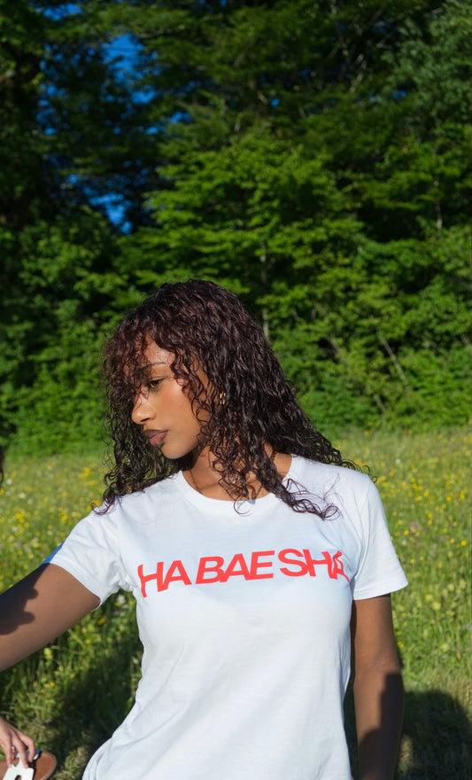 HA BAE SHIRT (White x Red)