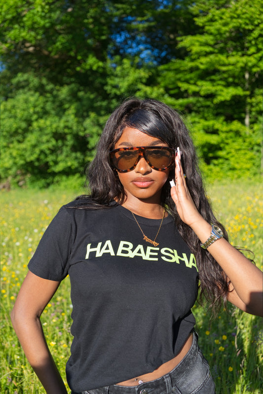HA BAE SHIRT (Black x Green)
