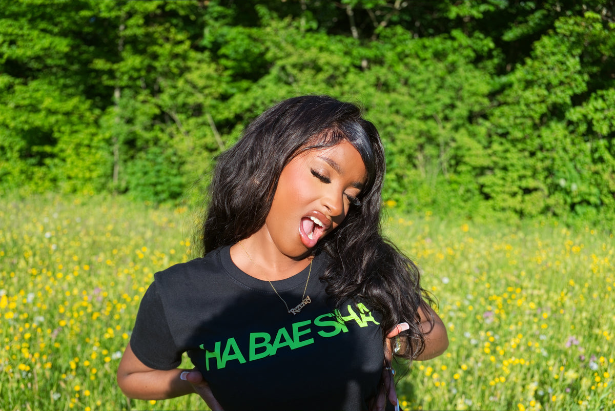 HA BAE SHIRT (Black x Green)
