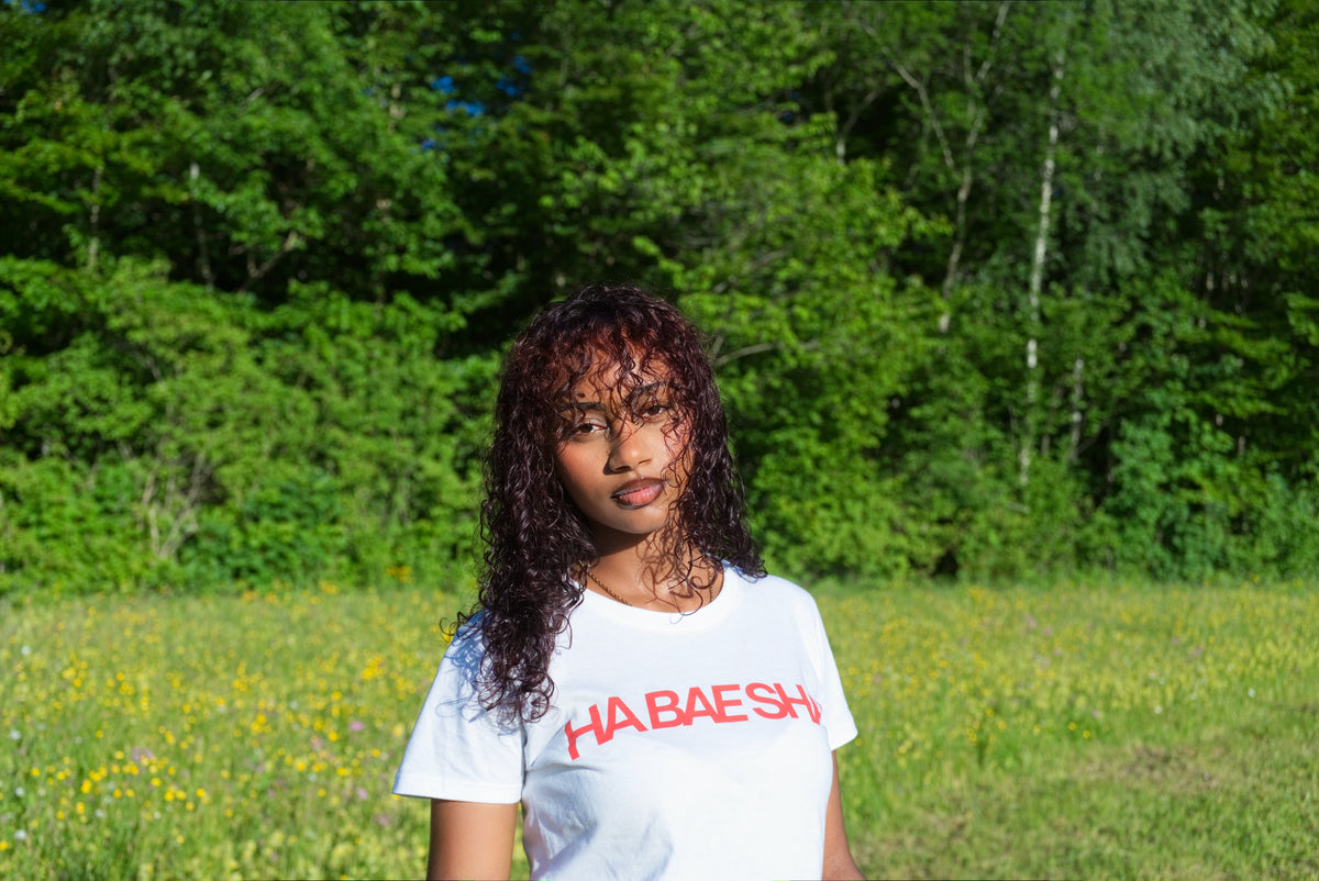 HA BAE SHIRT (White x Red)