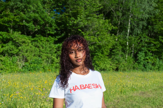 HA BAE SHIRT (White x Red)